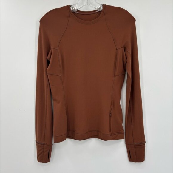 Lululemon Its Rulu Run Long Sleeve ShirtRoasted Brown Size 6 - Picture 8 of 15